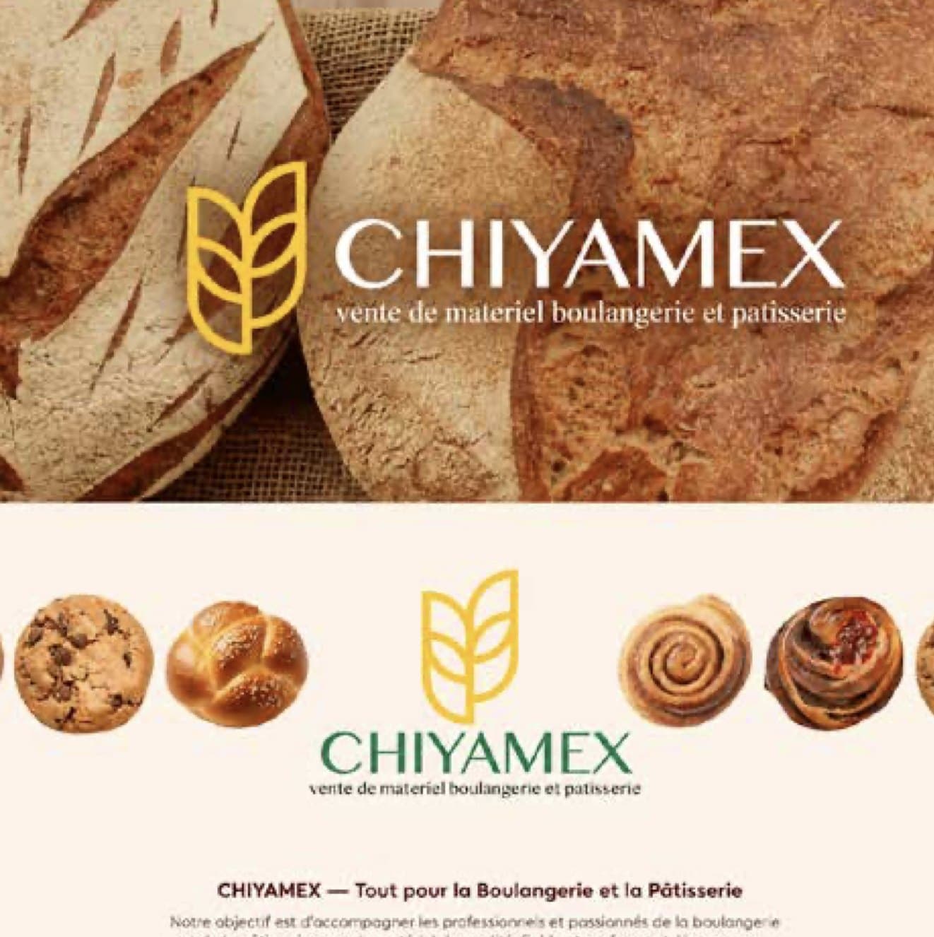Bannière CHIYAMEX avec viennoiseries