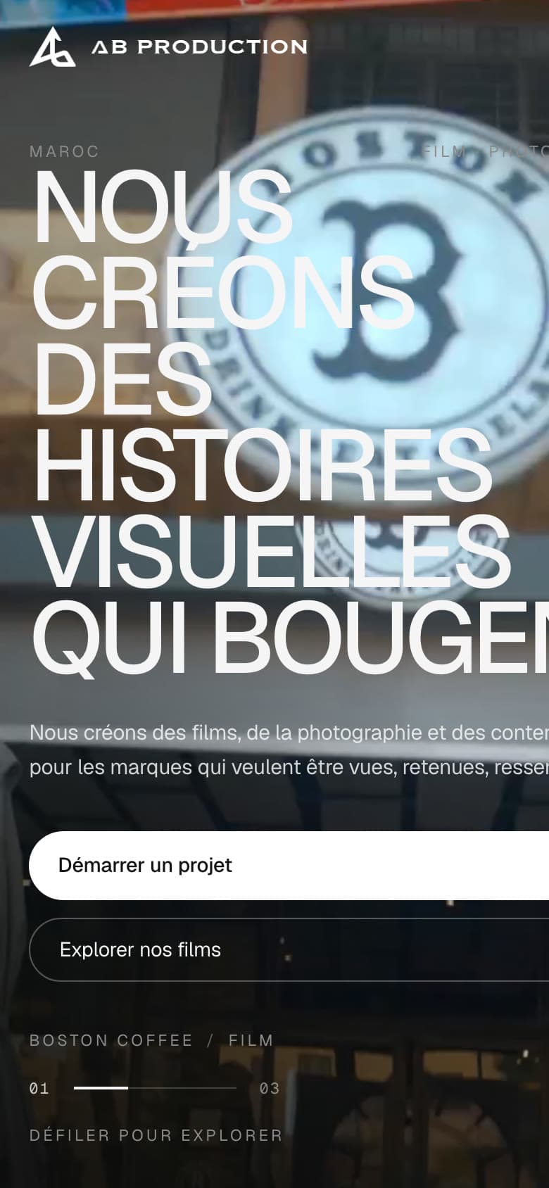 Version mobile de abproduction.ma