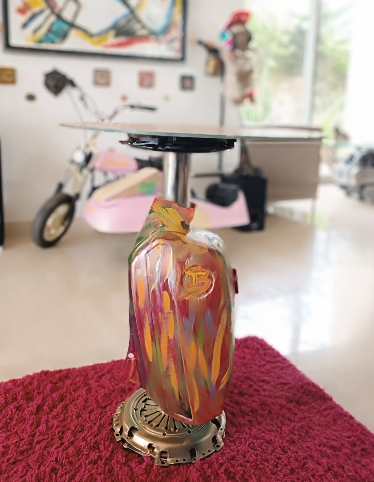 Painted tank table